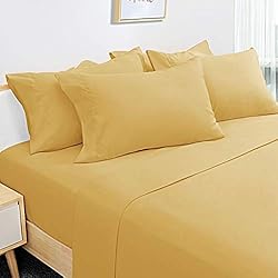 HOMEIDEAS 6 Piece Bed Sheets Set Extra Soft Brushed