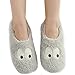 Womens Indoor Warm Fleece Slippers, Ladies Girls Lovely Cartoon Winter Soft Cozy Booties Non-slip Fuzzy Plush Mules Home Bedroom Slip-on Shoes Ankle Boots (US size: 7/8(EUR size: 38/39), Big Eyes)