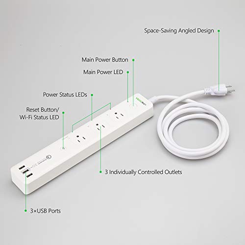 VOCOlinc Smart Power Strip Multi Outlet, Surge Protector, Energy