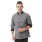 Cheflife colored unisex chef uniforms long sleeve coat blue grey red