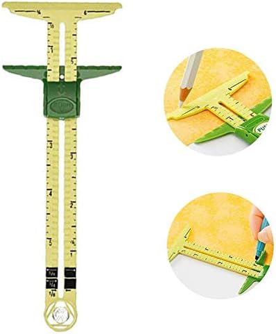 5 in 1 Sliding Gauge Measuring Sewing Tool, Plastic Caliper Multi-Function DIY Sewing Tool Accessory Small Size