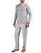 David Archy Men's Soft Cotton Crewneck Long Pajama Set