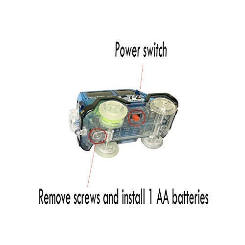 image for NingZhong Replacement Race Track Car with 3 LED Lights Glow in The Dar