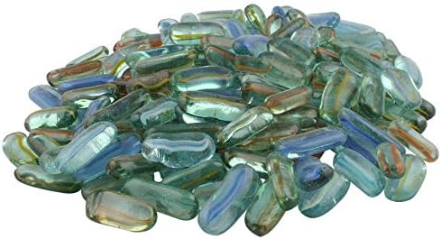 Amazing Stones Vase Fillers and Aquarium Capsule Glass Pebbles for Garden and Home Decor, Multicolour, 2 kg