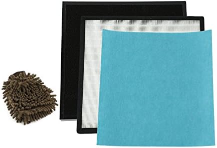 Oransi RFM80 Replacement Filter, HEPA and Carbon Filter Pack, for Max (Complete Set) w/ Bonus: Premium Microfiber Cleaner Bundle