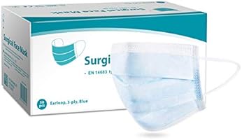Winner Medical 3 Layer Type IIR Medical Surgical Face Mask, 98% BFE, 50pcs Comfort Breathable Protective Face_Masks, Face...