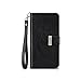 IZENGATE Wallet Case Designed for Samsung Galaxy S8 Plus - PU Leather Flip Cover Folio with Stand (Black)