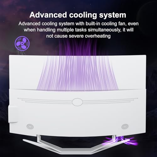 SUKOTOP 27 Inch All-in-One Computer Curved FHD Screen All-in-One Computer Core i7 16GB DDR 512GB ROM SSD Bluetooth5.3 WiFi Dual Band with Wired Mouse and Keyboard