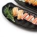 Kimi Cuisine Sushi Set, 5 pieces (Black Melamine), Sushi Dish Set with Built in plate with built in dipping