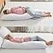 Cheer Collection L Shaped Body Pillow - Down Alternative Full Body Pillow for Side Sleeper, Pregnancy, Neck and Shoulder Support - Zippered Cover
