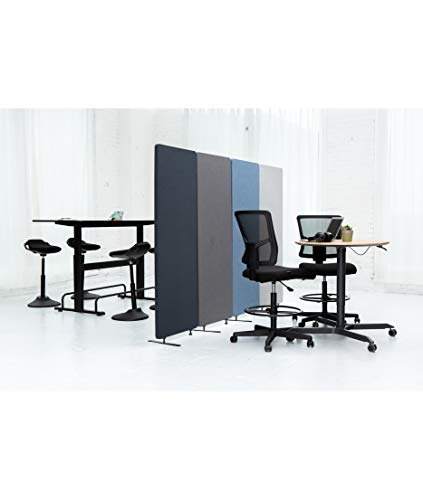 ReFocus Acoustic Room Dividers | Office Partitions – Reduce Noise and Visual Distractions with These Easy to Install Wall Dividers (24" X 66", Steel Blue) - Thumbnail 2