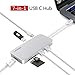 Lenovo USB C Hub, Type C Hub Adapter 3.1 with USB C Charging, HDMI Port, 2 USB 3.0 & 1 USB 2.0 Ports, SD & MicroSD Card Reader, for MacBook Pro2016/2017, Chromebook and More Type-C Devices, Silver