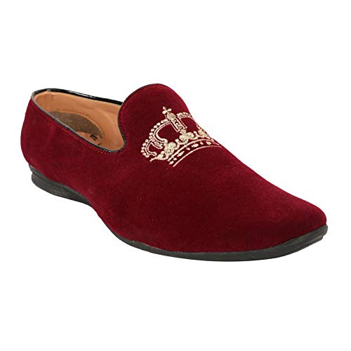 Maroon colour loafers Clearance