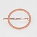 Joyci 1Pcs Creative Hoop Round Ponytail Holder Women's Geometric Metal Hair Pin (Rose Gold)