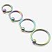 PiercingJ 8pcs 6-12mm Stainless Steel Captive Bead Ring CBR Hoop Helix Tragus Ear Lobe Earring Nose Ring