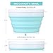 ATAZUA GBP Camping Collapsible Bowl, Travel Bowl with Lid, Silicone Folding Bowl Without BPA for Outdoor Camping, Picnic,Expansion into Food Storage Box, Leakproof and Environmental Protection，Blue…