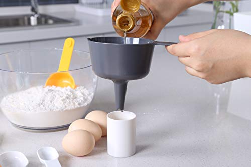 9 Piece Measuring Cups and Spoons Set, Stackable Kitchen Measurement Tools, Dry, Wet and Liquid Use, Baking and Cooking Support