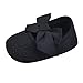 DZT1968® Baby Girl Soft Sole Bowknot Shoes Prewalker Sneakers (6~12 Months, Black)