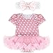 iiniim Baby Girl's Polka Dot Tutu Romper with Headband Easter Dress Up Outfit Set