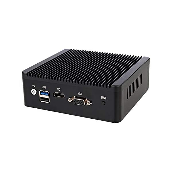 ANDAQI 4 Port, Fanless Firewall Micro Appliance/Mini PC, YC049, Intel Celeron Quad Core J1900, DDR3L 4GB RAM 64GB mSATA…