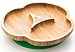Bamboo Baby Divider Plate with Suction - Kids and Toddler Suction Cup Plate for Babies, Non-toxic All-Natural Bamboo Baby Food Plate Stays Cool to the Touch for Baby-Led Weaning (Green)