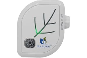 O3 Pure Leaf Wall Plug-In Air Purifier - Room Deodorizer & Mini Adjustable Ozone Generator and Ionizer - The Perfect Air Freshener for the Office, Bedroom, Kitchen, Smoke, Dust or your Cats and Dogs