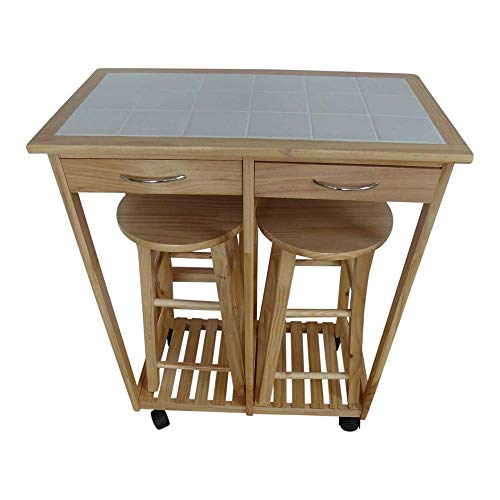 Uk Gardens 2 Seater Breakfast Bar Set Folding Kitchen Table Stools