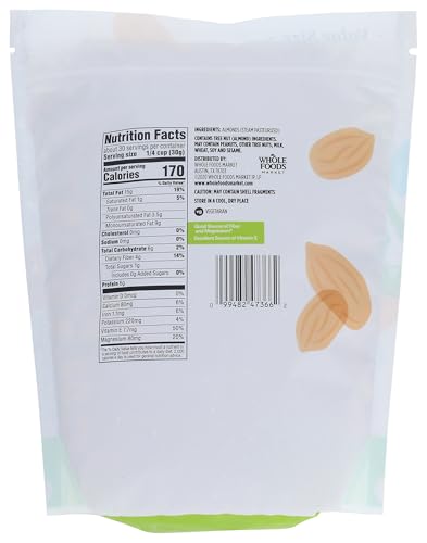 365 BY WHOLE FOODS MARKET, RAW CALIFORNIA ALMONDS, 32 OUNCE