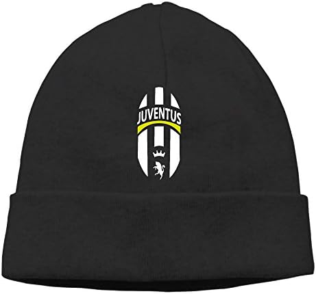 Unisex Juventus FC Beanies Warm Wool Caps Hats Adjustable Black