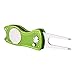 Mile High Life All Metal Foldable Golf Divot Tool with Pop-up Button & Magnetic Ball Marker, Golf Club Holder (Lime Green Fish)