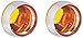 Kuryakyn 2268 Motorcycle Lighting Accessory: Front Turn Signal/Blinker Lights Deep Dish Bezels for Honda, Kawasaki Motorcycles, Amber Lens, Chrome, 1 Pair