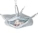 Niteangel Ferret Hammock Napping Bed Pocket - Swing Snuggle Sack for Ferrets Rats Suger Glider Squirrels (Grey)