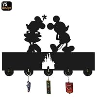 Mick Door Hooks,Disney Mickey Mouse Cartoon Animation Coat Hooks,Key Holder,Key Hanger for Wall、Entryway and Living Room -Unigue Gift-5 Hooks-20LB(Max)