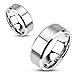 STR-0102 Stainless Steel Brushed Center Flat Band Ring Beveled Edge Ring 6mm Size 5-8 8mm Size 9-14 (11)