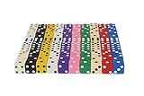 100 Assorted Dice Set, 16 mm Dice with 10 Different Colors - Great for Fun Games Like: Tenzi, Farkle, Yahtzee, Bunco Also Great for Teaching Math - by Koplow Games