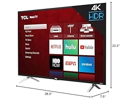 TCL 43" Class 4-Series 4K UHD HDR Roku 2017 Smart