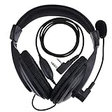 abcGoodefg Professional Noise Cancelling Overhead Headsets Headphones with Boom Mic for 2 Pin Kenwood Baofeng Retevis H777 H-777S RT21 RT22 RT5R RD5R UV5R UV5RA 888S 777S UV82HP UV5X3 Puxing Wouxun