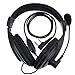 abcGoodefg Professional Noise Cancelling Overhead Headsets Headphones with Boom Mic for 2 Pin Kenwood Baofeng Retevis H777 H-777S RT21 RT22 RT5R RD5R UV5R UV5RA 888S 777S UV82HP UV5X3 Puxing Wouxun primary