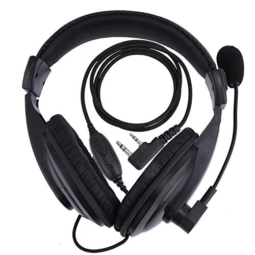 abcGoodefg Professional Noise Cancelling Overhead Headsets Headphones with Boom Mic for 2 Pin Kenwood Baofeng Retevis H777 H-777S RT21 RT22 RT5R RD5R UV5R UV5RA 888S 777S UV82HP UV5X3 Puxing Wouxun