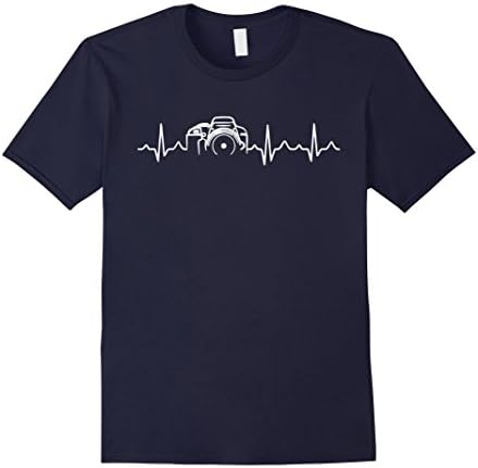Men's Photographer T Shirt - HeartBeat Photography Large Navy