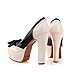 Charm Foot Fashion Bows Womens Platform High Heel Pumps Shoes