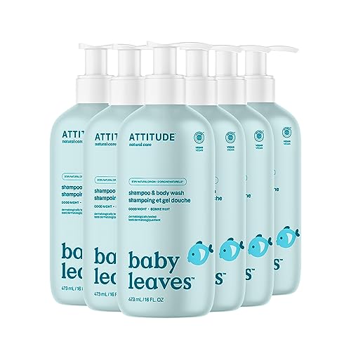 ATTITUDE Natural 2in1 Baby Hair Shampoo and Body Wash, EWG Verified