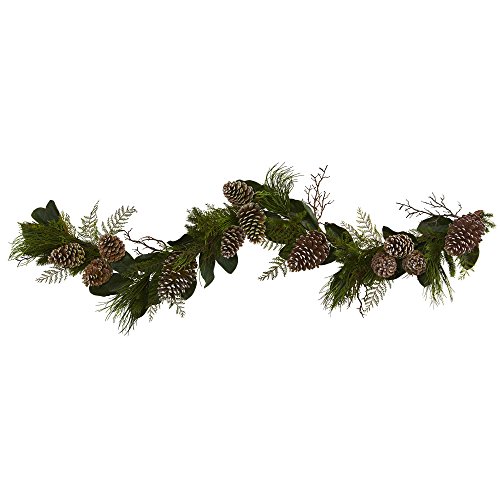 Nearly Natural 6ft. Pinecone and Pine Artificial Garland