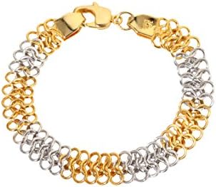 Dilan Jewels BLISS Collection Two Tone Gold Plated Link Chain Bracelet For Men