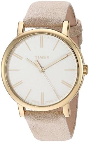 Timex Women’s TW2P9600 Beige Leather Watch