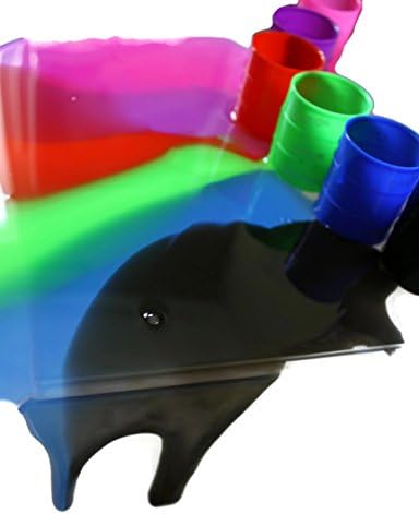 6 Barrel of slime with 2 Clear Containers neon ooze sludge Pink Red Purple Blue Black Green
