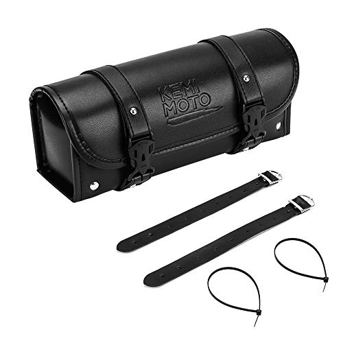 Issyauto Motorcycle Fork Bag Handlebar Bag Sissy Bar Tool Bag For