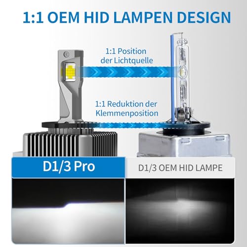 NUROTA D1S Xenon Bulb 6000K - White Extra Bright 12V 60W Approved OEM Replacement CANBUS Error Free Xenon Headlight Bulb - Pack of 2