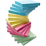 Sticky Notes, VEEYOL 16 Pads Self-Stick Notes, 100 Sheets/Pad, 3 X 3 inches, Easy to Post for Home, Office, Classroom