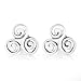 925 Sterling Silver Tiny Triple Spiral Triskele Triskelion Celtic Symbol 10 mm Post Stud Earrings